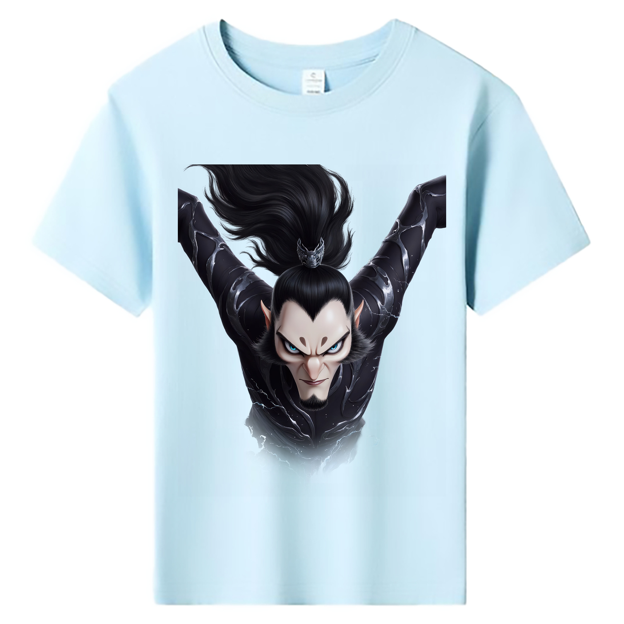（画像用） Ne Zha 2 ナタ 魔童の大暴れ 綿100％キッズTシャツ（フロントプリント）